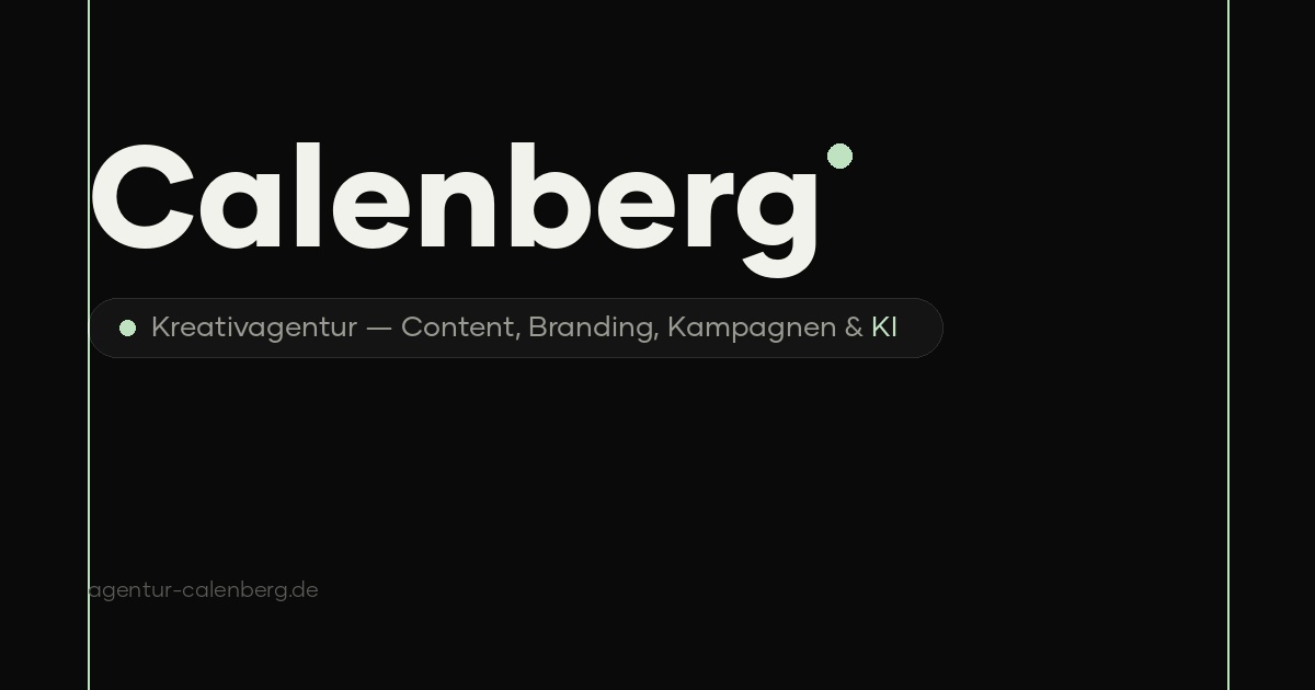 Calenberg — Kreativagentur Hannover · Content, Branding & Kampagnen